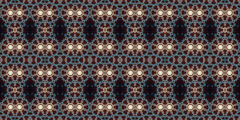 Seamless kaleidoscope pattern. The texture of the woven pattern. Endless pattern
