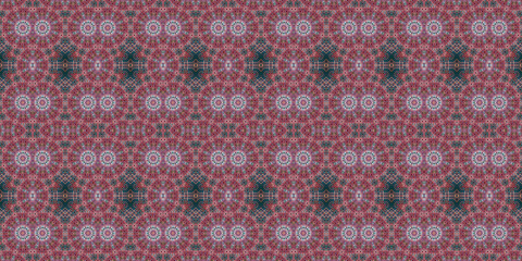 Fototapeta premium Seamless kaleidoscope pattern. The texture of the woven pattern. Endless pattern