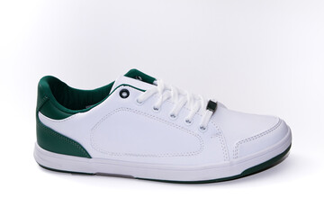 Men's sneakers. White background. Side view Unbranded shoes.
