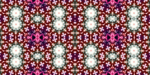 Seamless kaleidoscope pattern. The texture of the woven pattern. Endless pattern