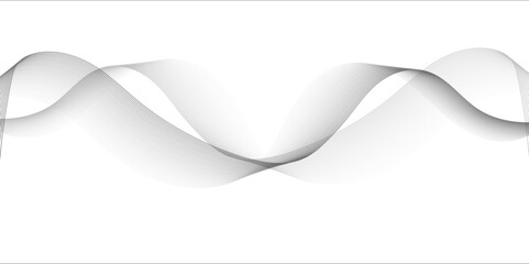 Abstract wave element for design. Digital frequency. Elegant abstract smooth swoosh speed gray wave modern stream. art background. Vector illustration. Wave with lines created using blend.	
