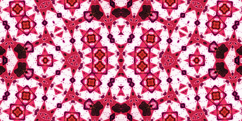 Seamless kaleidoscope pattern. The texture of the woven pattern. Endless pattern
