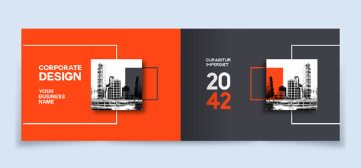 City Background Business Book Cover Design Template