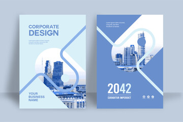 City Background Business Book Cover Design Template