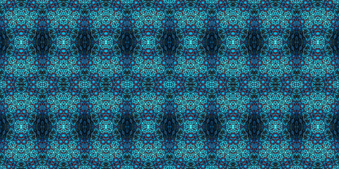 Seamless kaleidoscope pattern. The texture of the woven pattern. Endless pattern