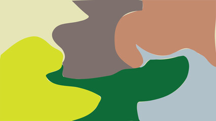 Eclectic abstract shapes seamless vector pattern. Cool, creative contemporary design with random elements. Colorful, bold, fun graphic print for repeat backgrounds