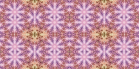 Seamless kaleidoscope pattern. The texture of the woven pattern. Endless pattern