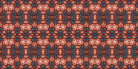 Seamless kaleidoscope pattern. The texture of the woven pattern. Endless pattern