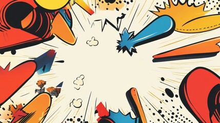 Explosive Comic Book Bang Concept Art