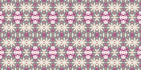 Seamless kaleidoscope pattern. The texture of the woven pattern. Endless pattern