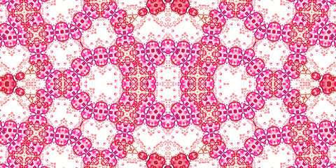 Seamless kaleidoscope pattern. The texture of the woven pattern. Endless pattern