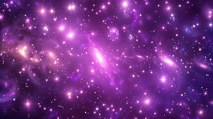 This is a beautiful space background with a purple glowing nebula and bright stars.