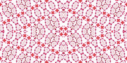 Seamless kaleidoscope pattern. The texture of the woven pattern. Endless pattern