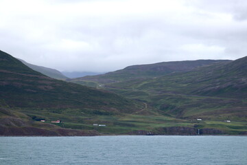 port d'Akureyri dans le fjord d'Eyjafjörður au nord de l'Islande