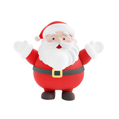 Drawn Santa Claus isolated on transparent background. PNG file.