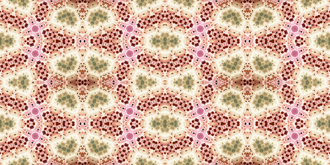 Seamless kaleidoscope pattern. The texture of the woven pattern. Endless pattern