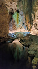 interior of Skocjanske jame cave, Slovenia