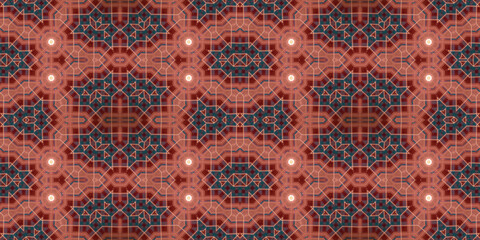 Seamless kaleidoscope pattern. The texture of the woven pattern. Endless pattern