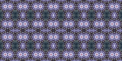 Seamless kaleidoscope pattern. The texture of the woven pattern. Endless pattern