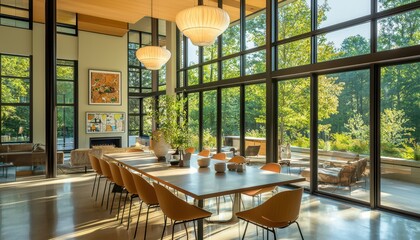 Modern Dining Space with Sleek Design Elements