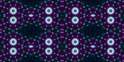 Seamless kaleidoscope pattern. The texture of the woven pattern. Endless pattern