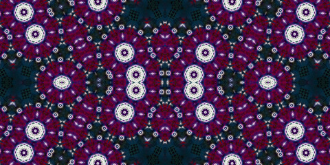 Seamless kaleidoscope pattern. The texture of the woven pattern. Endless pattern