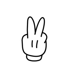 groovy comic hands in gloves in trendy retro 70s cartoon style