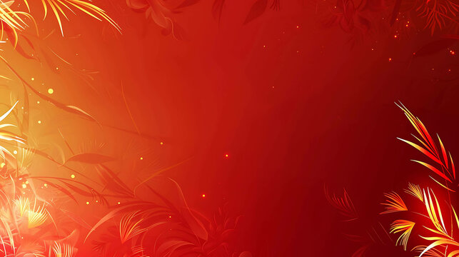 Red and orange abstract floral background with a gradient.