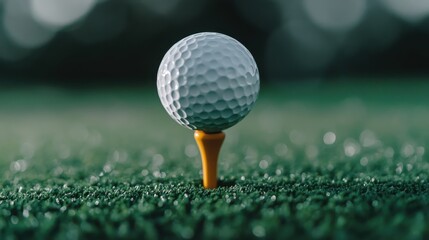 Enhance your golf game with precision a closeup view of a golf tee and ball on a meticulously maintained course