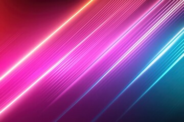 Obraz premium Neon Gradient Lines on Minimalist Background