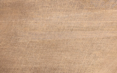 Burlap canvas background. Jute pattern, rough burlap texture, canvas coarse cloth, brown woven rustic bagging. 
