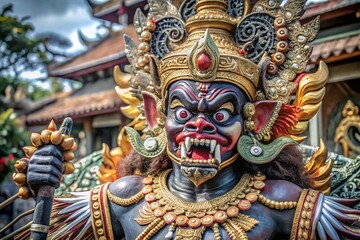 Fototapeta premium Captivating Documentary Photography of Seere Demon Depictions in Mythology and Folklore, Showcasing Artistic Interpretations and Cultural Significance in Various Artistic Mediums