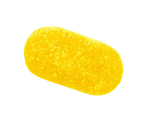 Colorful Jelly Gummy bears isolated on white background