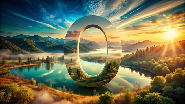 Captivating Double Exposure Photography Illustrating the Concept of Zero as a Blank Canvas for Infinite Possibilities and New Beginnings