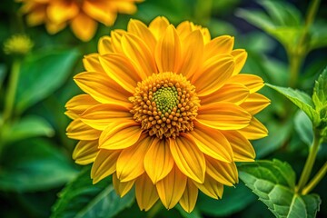 Fototapeta premium Vibrant Jerusalem Artichoke Flower Head - Growing Food Source