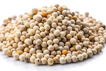 White Peppercorn Seeds Panoramic Photography, Isolated, High Resolution
