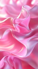 Obraz premium Minimalist design with soft pink abstract waves for aesthetic background