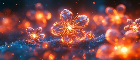 Illuminated Fireflies in a Dark Sky