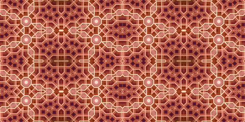 Seamless kaleidoscope pattern. The texture of the woven pattern. Endless pattern