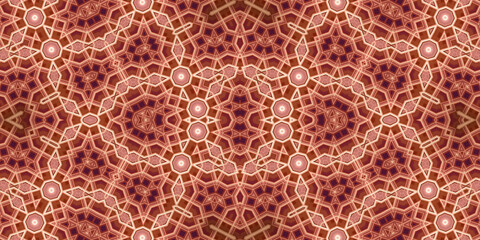 Seamless kaleidoscope pattern. The texture of the woven pattern. Endless pattern