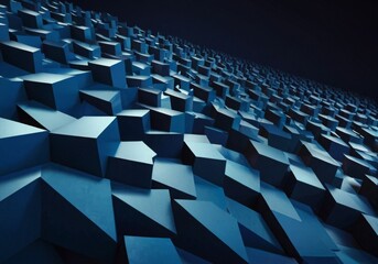 Fototapeta premium abstract geometric blue background