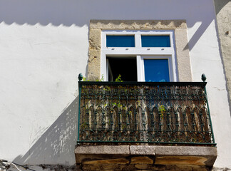 characteristic balcony in in lagos algarve portugal	
