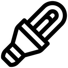 LED bulb. Editable stroke vector icon.