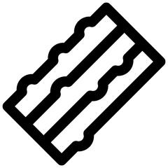 Organic loofah. Editable stroke vector icon.