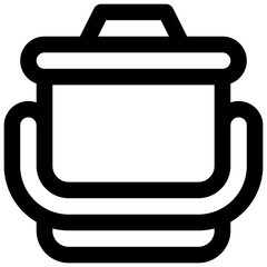 Kitchen compost bin. Editable stroke vector icon.