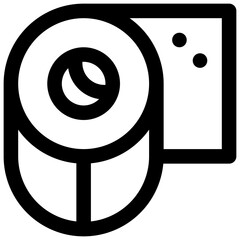 Recycled toilet paper. Editable stroke vector icon.