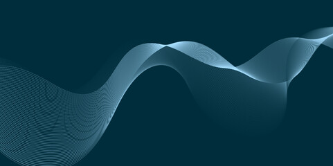 Abstract flow wave lines background. Futuristic technology and science theme background stock illustration