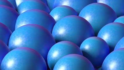 Blue spherical abstract background symbolizing concepts of security, calmness, and futuristic technology with a smooth gradient lighting and geometric depth.