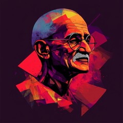 Mahatma Gandhi, vector illustration