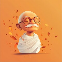 Mahatma Gandhi, vector illustration